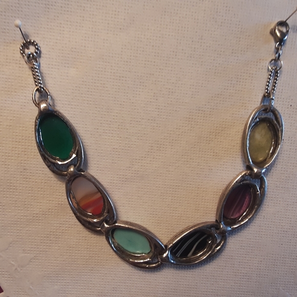 AGATE SCARAB  MULTI-STONE BRACELET - Picture 2 of 5